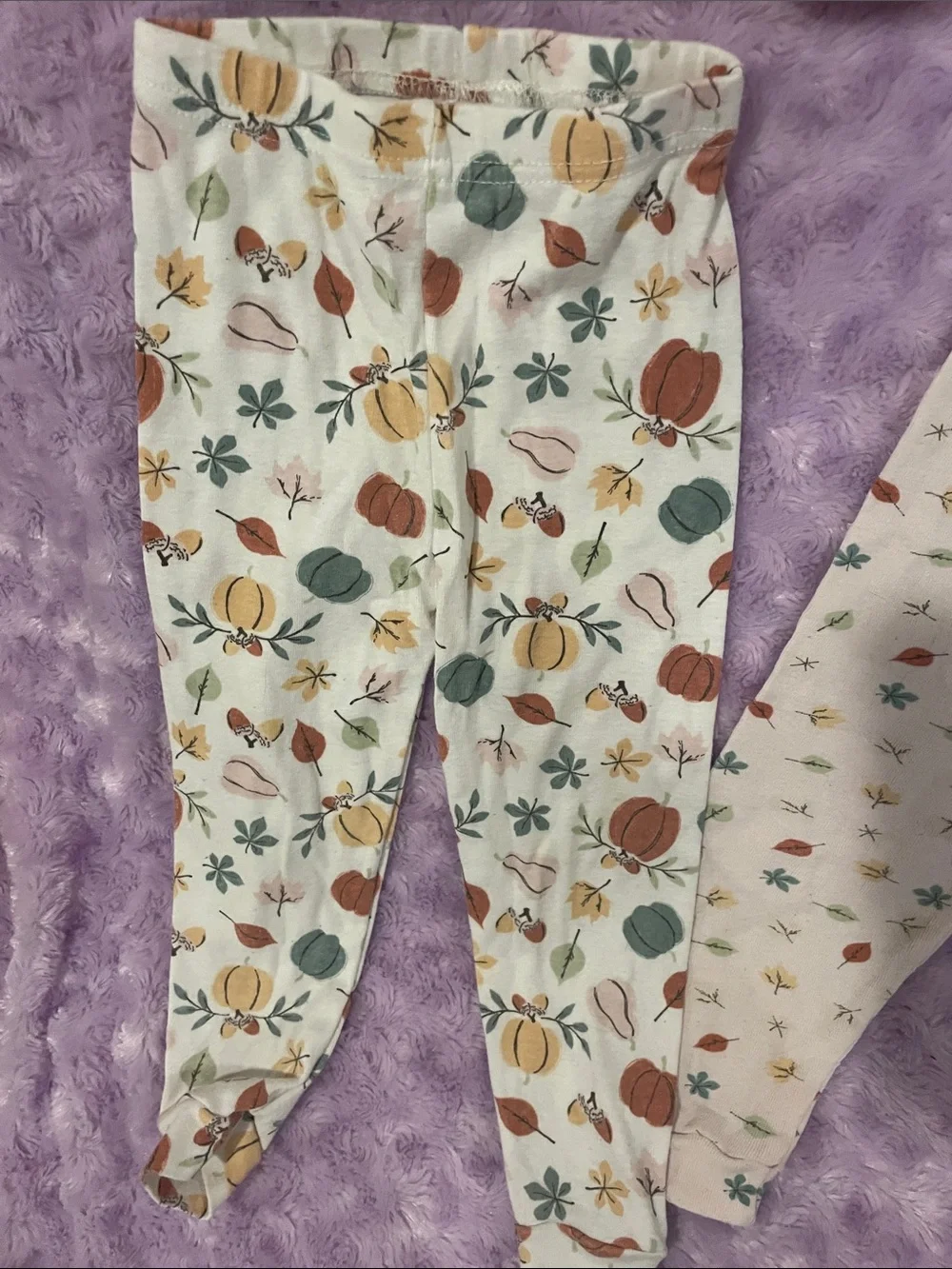 chick pea Kids Pumpkin-Print Pajama Set - Orange & Cream Mix